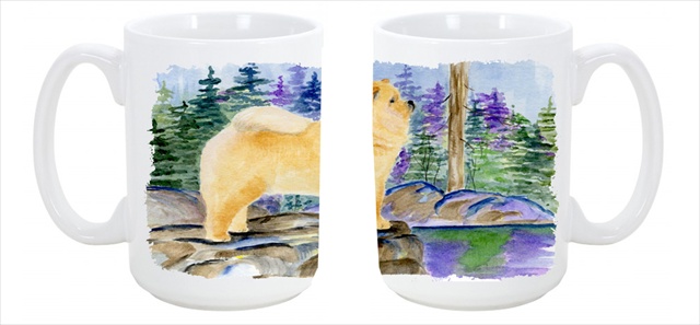 Picture of Carolines Treasures SS8003CM15 Chow Chow Dishwasher Safe Microwavable Ceramic Coffee Mug 15 oz.