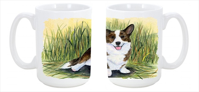 Picture of Carolines Treasures SS8004CM15 Corgi Dishwasher Safe Microwavable Ceramic Coffee Mug 15 oz.