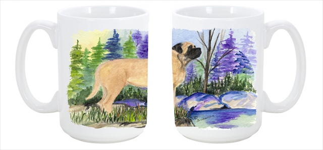 Picture of Carolines Treasures SS8009CM15 Mastiff Dishwasher Safe Microwavable Ceramic Coffee Mug 15 oz.