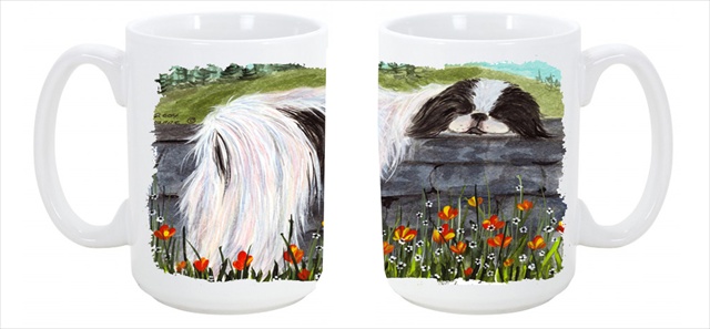 Picture of Carolines Treasures SS8030CM15 Japanese Chin Dishwasher Safe Microwavable Ceramic Coffee Mug 15 oz.