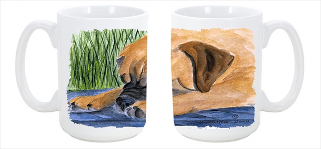 Picture of Carolines Treasures SS8033CM15 Bullmastiff Dishwasher Safe Microwavable Ceramic Coffee Mug 15 oz.