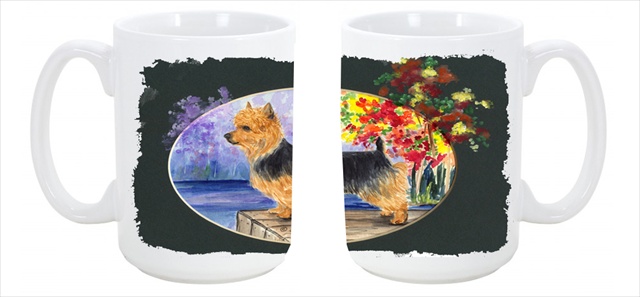 Picture of Carolines Treasures SS8046CM15 Australian Terrier Dishwasher Safe Microwavable Ceramic Coffee Mug 15 oz.
