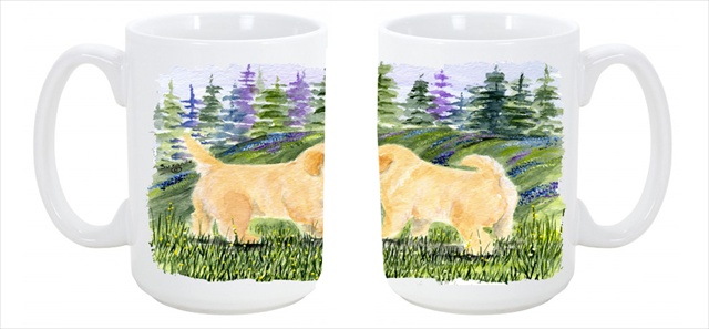 Picture of Carolines Treasures SS8102CM15 Golden Retriever Dishwasher Safe Microwavable Ceramic Coffee Mug 15 oz.