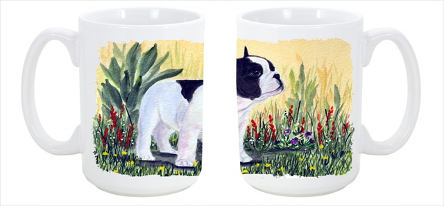Picture of Carolines Treasures SS8109CM15 French Bulldog Dishwasher Safe Microwavable Ceramic Coffee Mug 15 oz.
