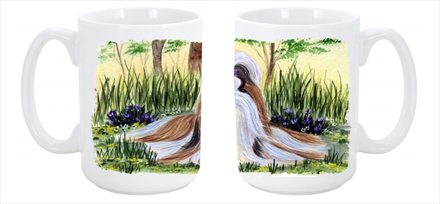 Picture of Carolines Treasures SS8112CM15 Shih Tzu Dishwasher Safe Microwavable Ceramic Coffee Mug 15 oz.