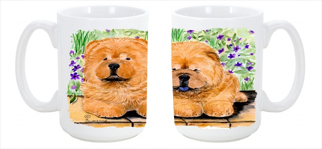 Picture of Carolines Treasures SS8123CM15 Chow Chow Dishwasher Safe Microwavable Ceramic Coffee Mug 15 oz.