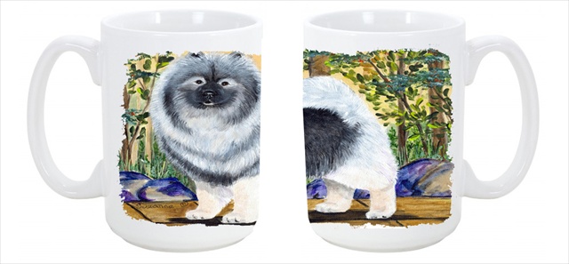 Picture of Carolines Treasures SS8127CM15 Keeshond Dishwasher Safe Microwavable Ceramic Coffee Mug 15 oz.