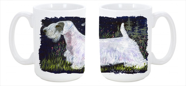 Picture of Carolines Treasures SS8145CM15 Sealyham Terrier Dishwasher Safe Microwavable Ceramic Coffee Mug 15 oz.