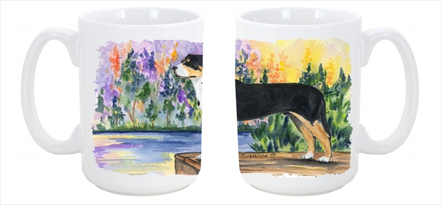 Picture of Carolines Treasures SS8160CM15 Greater Swiss Mountain Dog Dishwasher Safe Microwavable Ceramic Coffee Mug 15 oz.