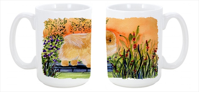 Picture of Carolines Treasures SS8161CM15 Pomeranian Dishwasher Safe Microwavable Ceramic Coffee Mug 15 oz.