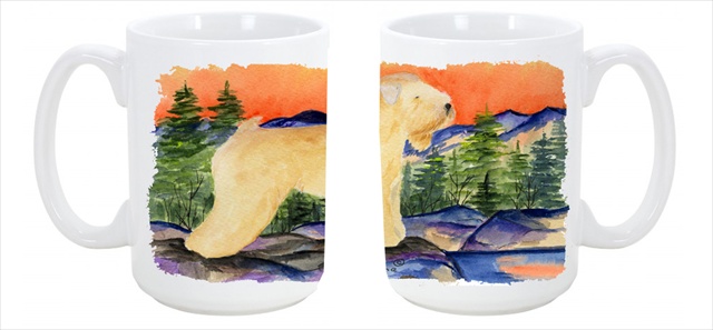 Picture of Carolines Treasures SS8182CM15 Wheaten Terrier Soft Coated Dishwasher Safe Microwavable Ceramic Coffee Mug 15 oz.