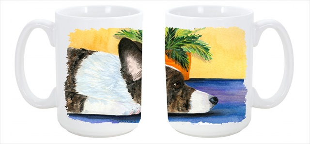 Picture of Carolines Treasures SS8190CM15 Corgi Dishwasher Safe Microwavable Ceramic Coffee Mug 15 oz.
