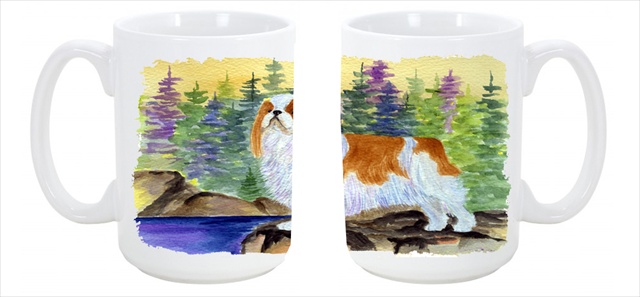 Picture of Carolines Treasures SS8204CM15 English Toy Spaniel Dishwasher Safe Microwavable Ceramic Coffee Mug 15 oz.