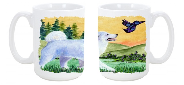 Picture of Carolines Treasures SS8241CM15 Great Pyrenees Dishwasher Safe Microwavable Ceramic Coffee Mug 15 oz.