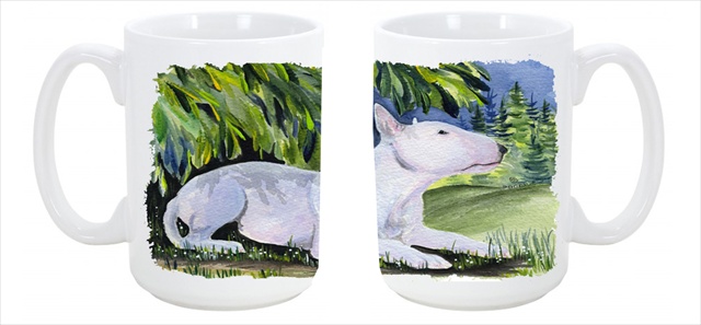 Picture of Carolines Treasures SS8266CM15 Bull Terrier Dishwasher Safe Microwavable Ceramic Coffee Mug 15 oz.
