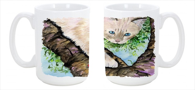 Picture of Carolines Treasures SS8276CM15 Cat - Birman Dishwasher Safe Microwavable Ceramic Coffee Mug 15 oz.