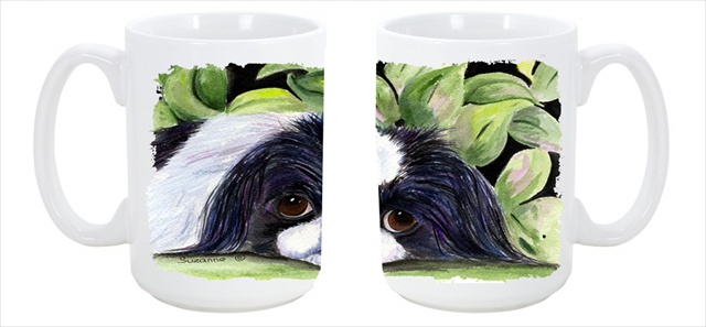 Picture of Carolines Treasures SS8322CM15 Japanese Chin Dishwasher Safe Microwavable Ceramic Coffee Mug 15 oz.