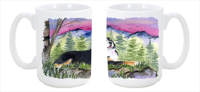 Picture of Carolines Treasures SS8332CM15 Bernese Mountain Dog Dishwasher Safe Microwavable Ceramic Coffee Mug 15 oz.