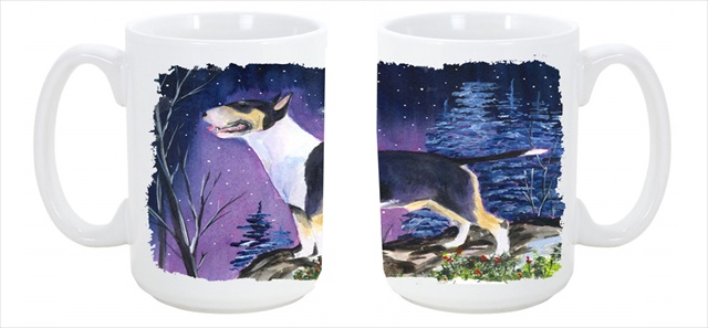 Picture of Carolines Treasures SS8344CM15 Bull Terrier Dishwasher Safe Microwavable Ceramic Coffee Mug 15 oz.