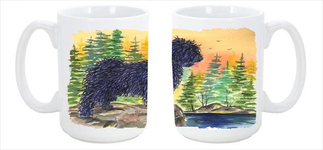 Picture of Carolines Treasures SS8347CM15 Puli Dishwasher Safe Microwavable Ceramic Coffee Mug 15 oz.
