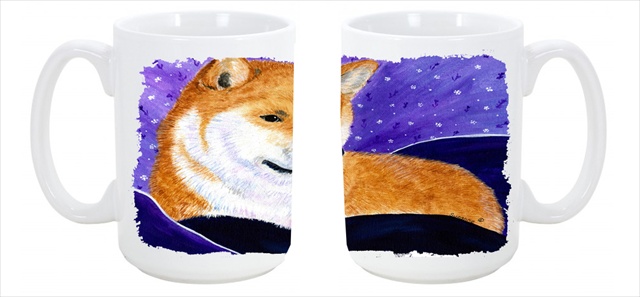 Picture of Carolines Treasures SS8417CM15 Shiba Inu Dishwasher Safe Microwavable Ceramic Coffee Mug 15 oz.