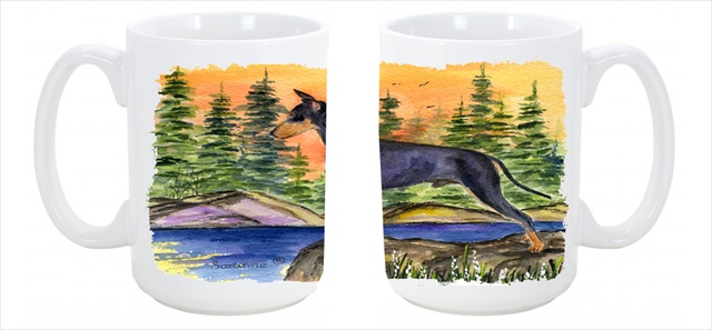 Picture of Carolines Treasures SS8419CM15 Manchester Terrier Dishwasher Safe Microwavable Ceramic Coffee Mug 15 oz.