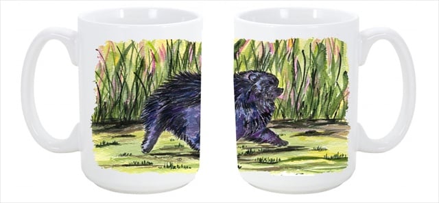 Picture of Carolines Treasures SS8444CM15 Pomeranian Dishwasher Safe Microwavable Ceramic Coffee Mug 15 oz.