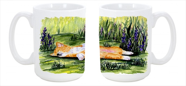Picture of Carolines Treasures SS8465CM15 Corgi Dishwasher Safe Microwavable Ceramic Coffee Mug 15 oz.