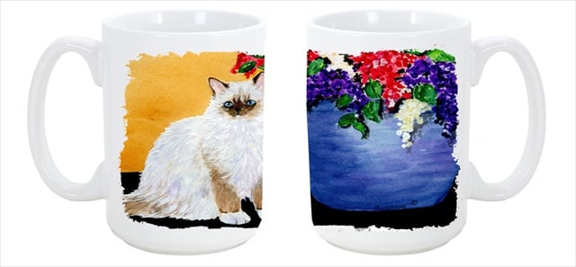 Picture of Carolines Treasures SS8604CM15 Cat - Ragdoll Dishwasher Safe Microwavable Ceramic Coffee Mug 15 oz.