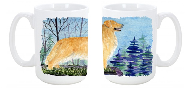 Picture of Carolines Treasures SS8607CM15 Golden Retriever Dishwasher Safe Microwavable Ceramic Coffee Mug 15 oz.