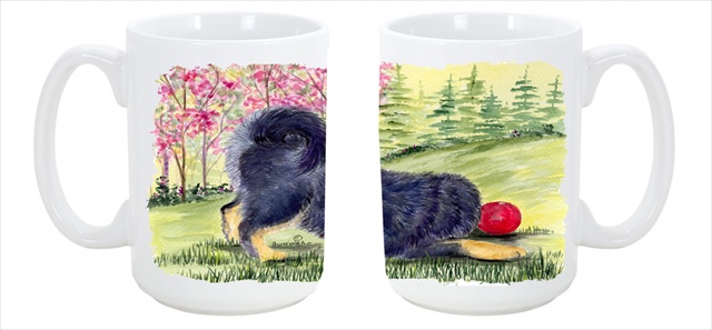 Picture of Carolines Treasures SS8612CM15 Tibetan Mastiff Dishwasher Safe Microwavable Ceramic Coffee Mug 15 oz.