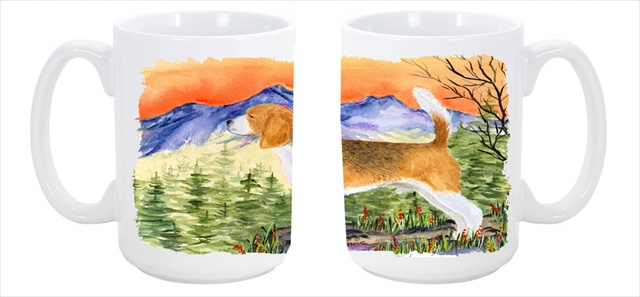 Picture of Carolines Treasures SS8615CM15 Beagle Dishwasher Safe Microwavable Ceramic Coffee Mug 15 oz.