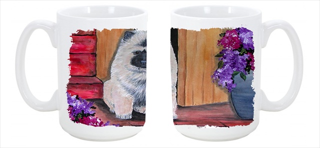 Picture of Carolines Treasures SS8622CM15 Keeshond Dishwasher Safe Microwavable Ceramic Coffee Mug 15 oz.