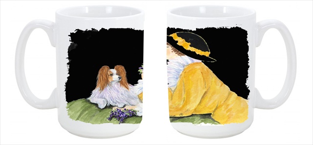 Picture of Carolines Treasures SS8633CM15 Papillon Dishwasher Safe Microwavable Ceramic Coffee Mug 15 oz.