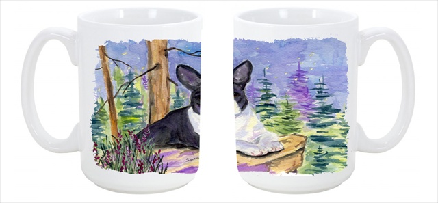 Picture of Carolines Treasures SS8638CM15 Boston Terrier Dishwasher Safe Microwavable Ceramic Coffee Mug 15 oz.