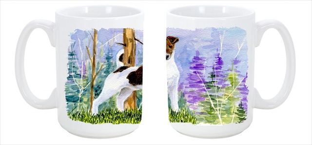 Picture of Carolines Treasures SS8640CM15 Jack Russell Terrier Dishwasher Safe Microwavable Ceramic Coffee Mug 15 oz.