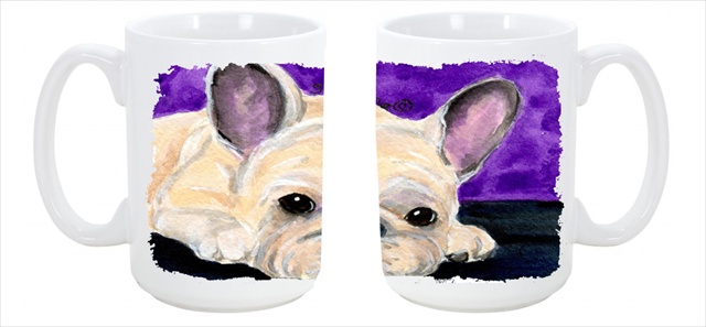 Picture of Carolines Treasures SS8698CM15 French Bulldog Dishwasher Safe Microwavable Ceramic Coffee Mug 15 oz.