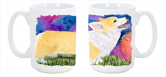 Picture of Carolines Treasures SS8751CM15 Corgi Dishwasher Safe Microwavable Ceramic Coffee Mug 15 oz.