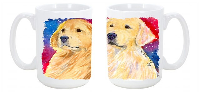 Picture of Carolines Treasures SS8754CM15 Golden Retriever Dishwasher Safe Microwavable Ceramic Coffee Mug 15 oz.