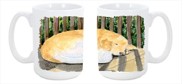 Picture of Carolines Treasures SS8760CM15 Golden Retriever Dishwasher Safe Microwavable Ceramic Coffee Mug 15 oz.