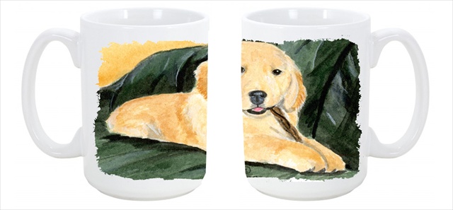 Picture of Carolines Treasures SS8761CM15 Golden Retriever Dishwasher Safe Microwavable Ceramic Coffee Mug 15 oz.