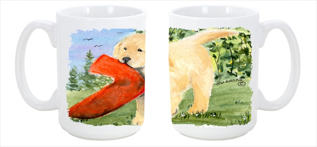 Picture of Carolines Treasures SS8762CM15 Golden Retriever Dishwasher Safe Microwavable Ceramic Coffee Mug 15 oz.