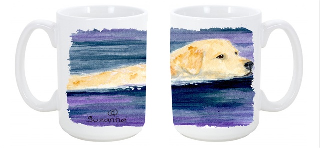 Picture of Carolines Treasures SS8814CM15 Golden Retriever Dishwasher Safe Microwavable Ceramic Coffee Mug 15 oz.