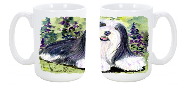 Picture of Carolines Treasures SS8816CM15 Bearded Collie Dishwasher Safe Microwavable Ceramic Coffee Mug 15 oz.