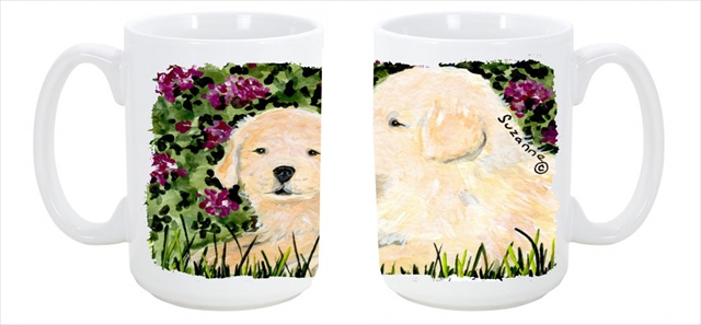 Picture of Carolines Treasures SS8826CM15 Golden Retriever Dishwasher Safe Microwavable Ceramic Coffee Mug 15 oz.