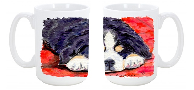 Picture of Carolines Treasures SS8828CM15 Bernese Mountain Dog Dishwasher Safe Microwavable Ceramic Coffee Mug 15 oz.