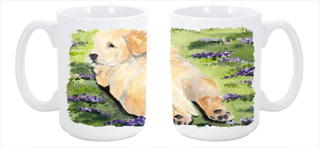Picture of Carolines Treasures SS8833CM15 Golden Retriever Dishwasher Safe Microwavable Ceramic Coffee Mug 15 oz.