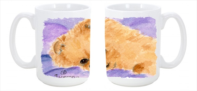 Picture of Carolines Treasures SS8834CM15 Pomeranian Dishwasher Safe Microwavable Ceramic Coffee Mug 15 oz.