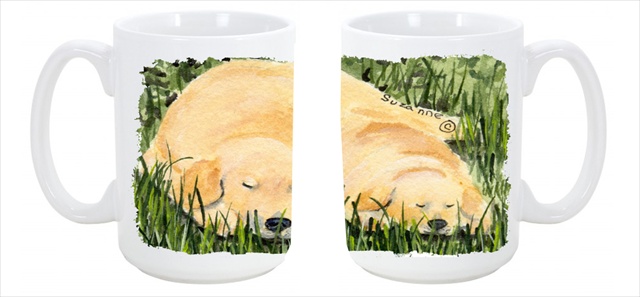 Picture of Carolines Treasures SS8838CM15 Golden Retriever Dishwasher Safe Microwavable Ceramic Coffee Mug 15 oz.