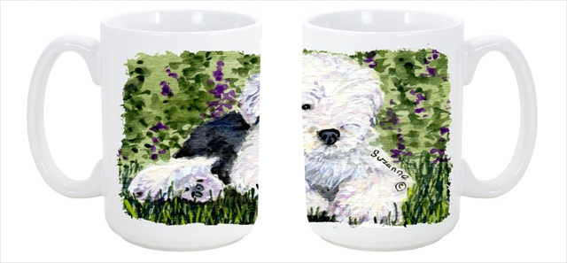 Picture of Carolines Treasures SS8840CM15 Old English Sheepdog Dishwasher Safe Microwavable Ceramic Coffee Mug 15 oz.